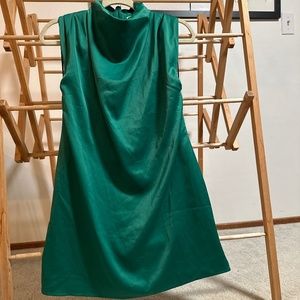 Sofiya satin high neck mini dress
